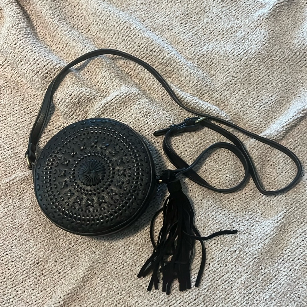 Round Black Over the shoulder bag